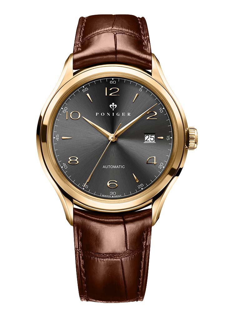 Poniger Minimalist Mechanical Luxury Design Wristwatches 40mm.