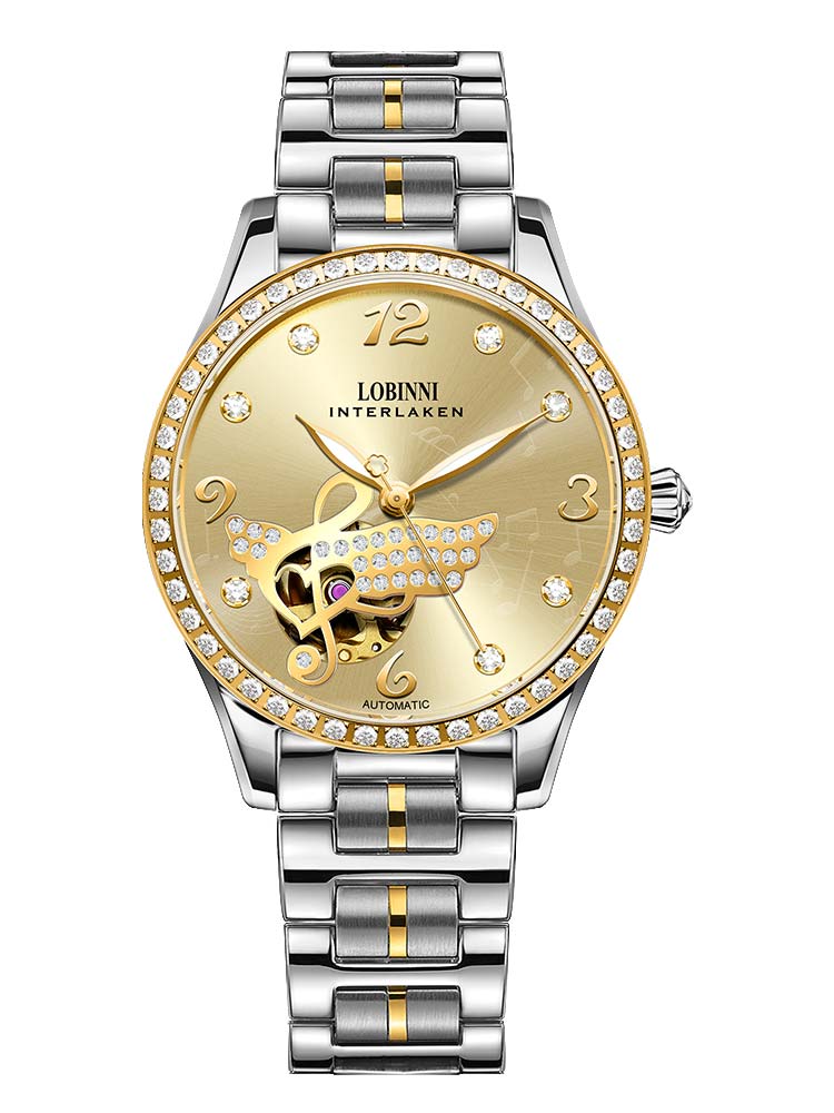 Lobinni Stainless Steel Ladies Fashion Wrist Watches 34mm.