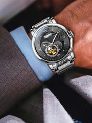Lobinni Man Mechanical Wristwatches With Skeleton Dial 42mm.