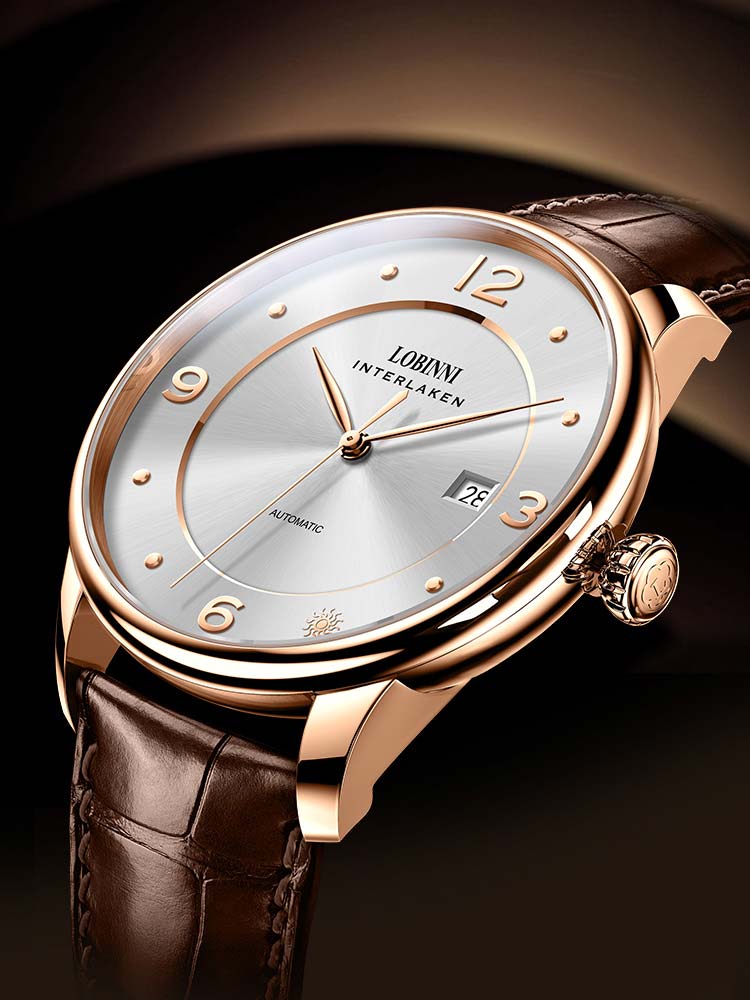 Lobinni Man Automatic Wristwatches Minimalist 40mm.