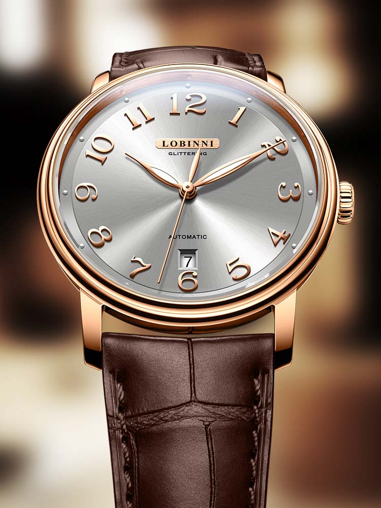 Lobinni Simple Dial Date Automatic Watch For Men 41mm.