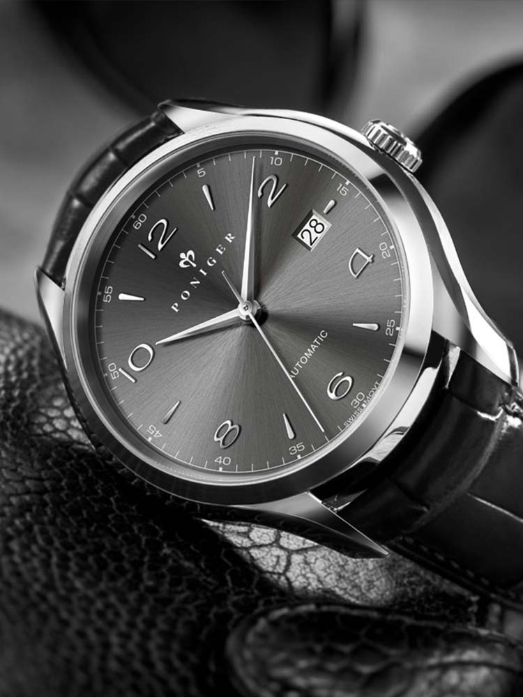 Poniger Minimalist Mechanical Luxury Design Wristwatches 40mm.