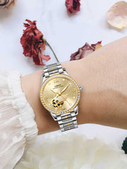 Lobinni Stainless Steel Ladies Fashion Wrist Watches 34mm.