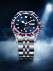 Lobinni High Quality Fashion Stainless Steel Band Luminous Watch 42.5mm.