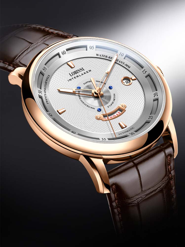 Lobinni Weekend And Date Automatic Watch 41mm.