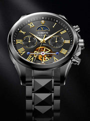 Lobinni Weekend Calendar Display Skeleton Automatic Wrist Watch 42mm.