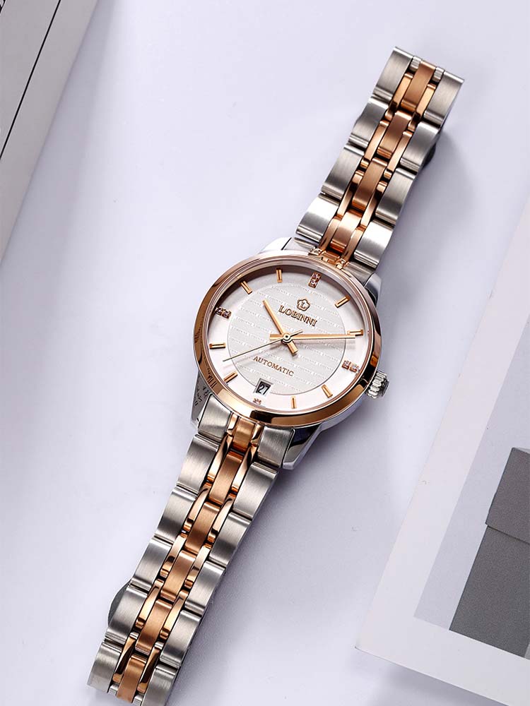 Lobinni Women Minimalist Automatic Wristwatches 33.5mm.
