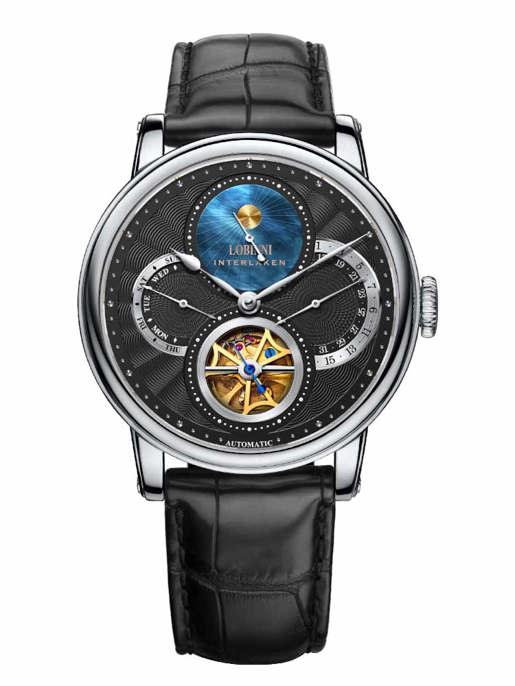 Lobinni Men's Sapphire Crystal Dial Automatic Mechanical Watch 42mm.