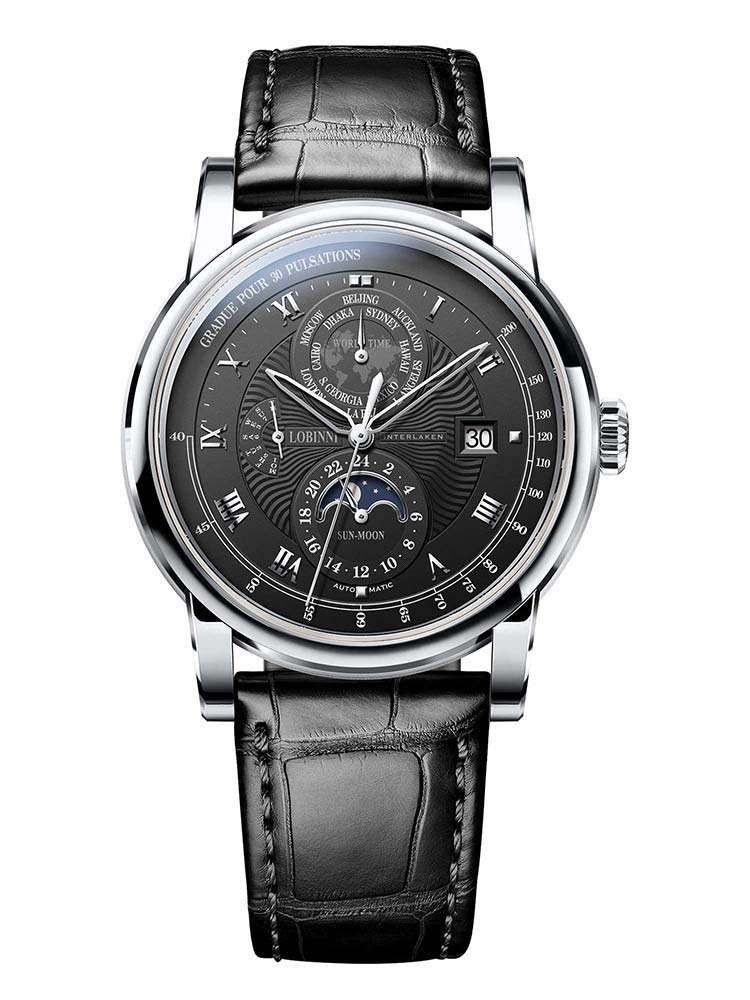 Lobinni Leather Strap Automatic Watch Branded 41.5mm.