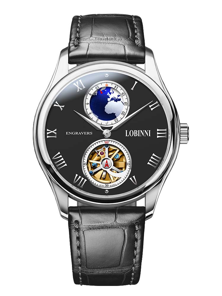 Lobinni Men Design Leather Automatic Watches 40.5mm.
