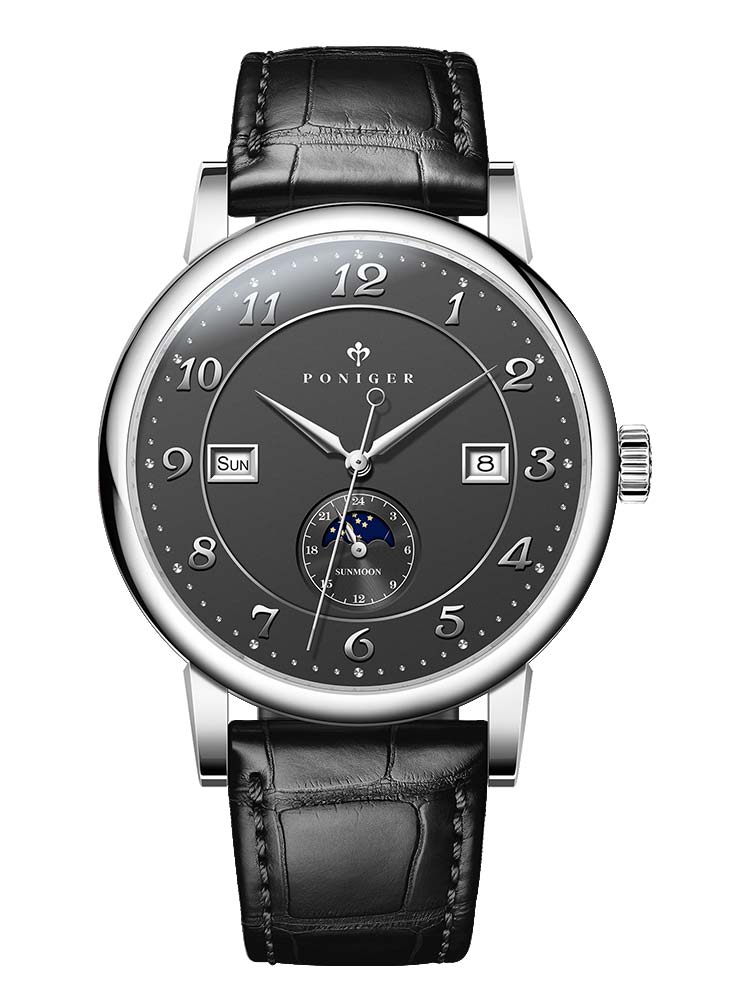 Poniger Automatic Movement Mens Mechancial Wristwatch 41.5mm.