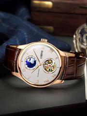 Lobinni Men Design Leather Automatic Watches 40.5mm.