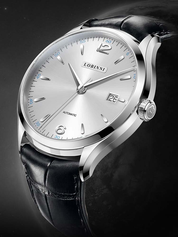 Lobinni Thin Automatic Wristwatches For Men 40mm.