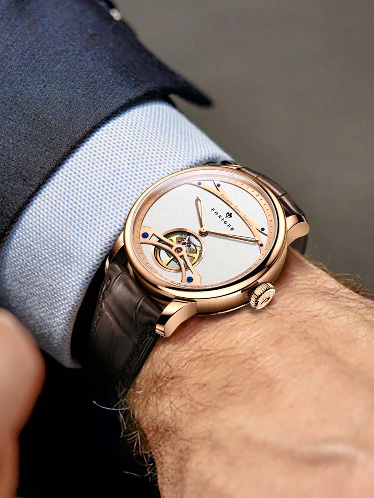 Poniger Men Wrist Mechanical Watch Automatic 42mm.