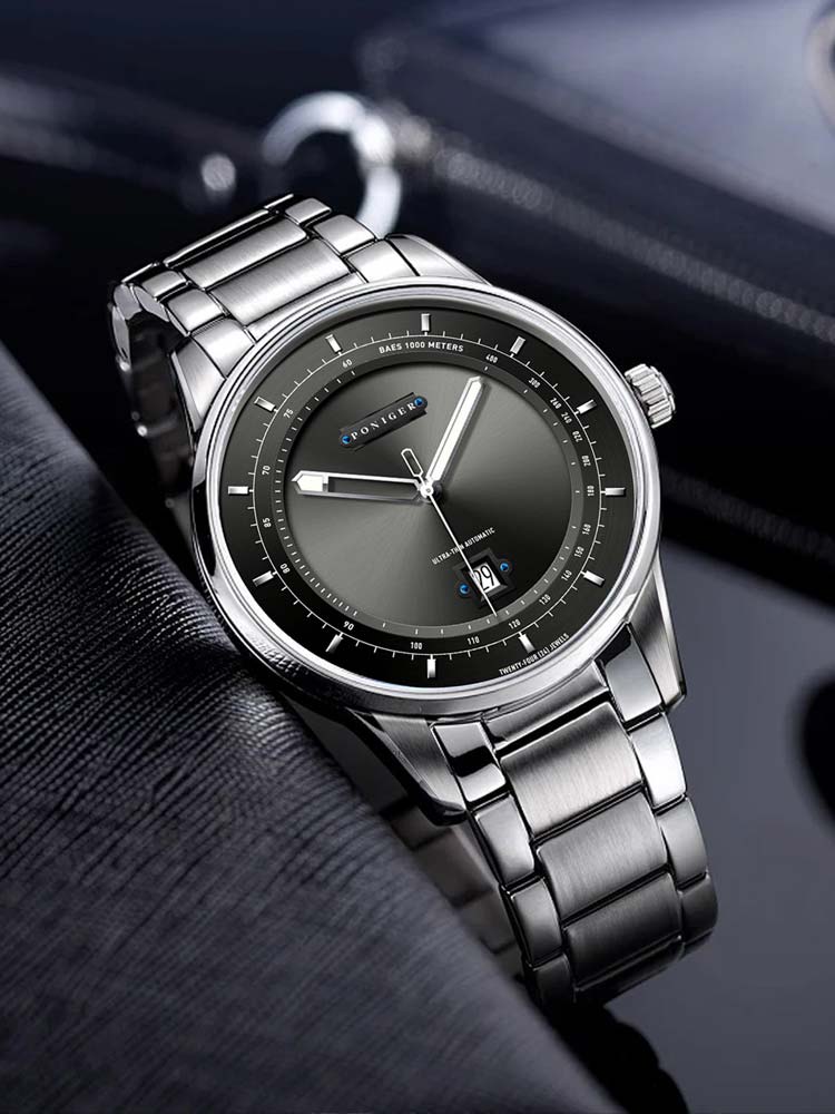 Poniger Ultra-Slim Automatic Wristwatches For Men 43mm.