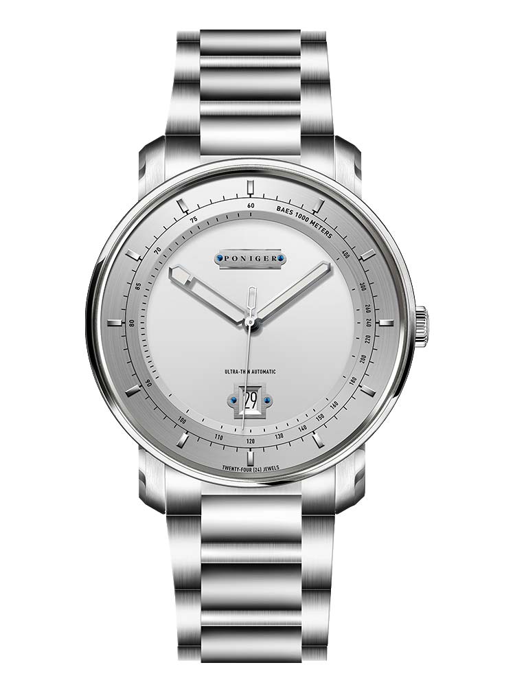 Poniger Ultra-Slim Automatic Wristwatches For Men 43mm.
