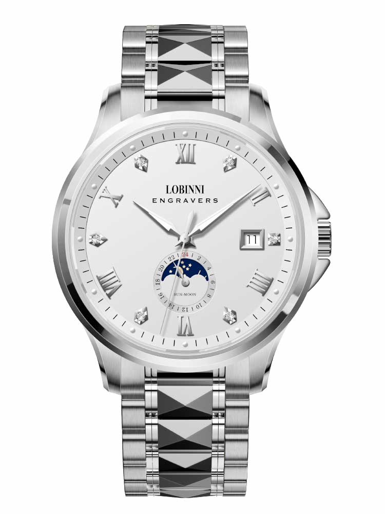 Lobinni Luminous Hand Sport Stainless Steel Automatic Watches 43.5mm.