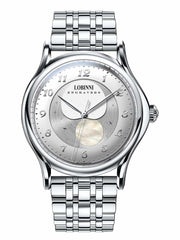Lobinni Men's Automatic Mechanical Watch With Stainless Steel Band 42mm.