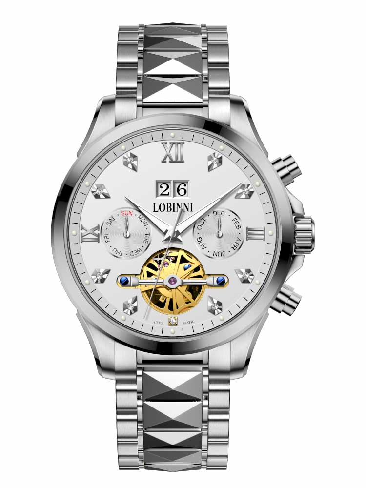 Lobinni Multi-function Sport Water-resistant Wrist Watch For Man 42mm.