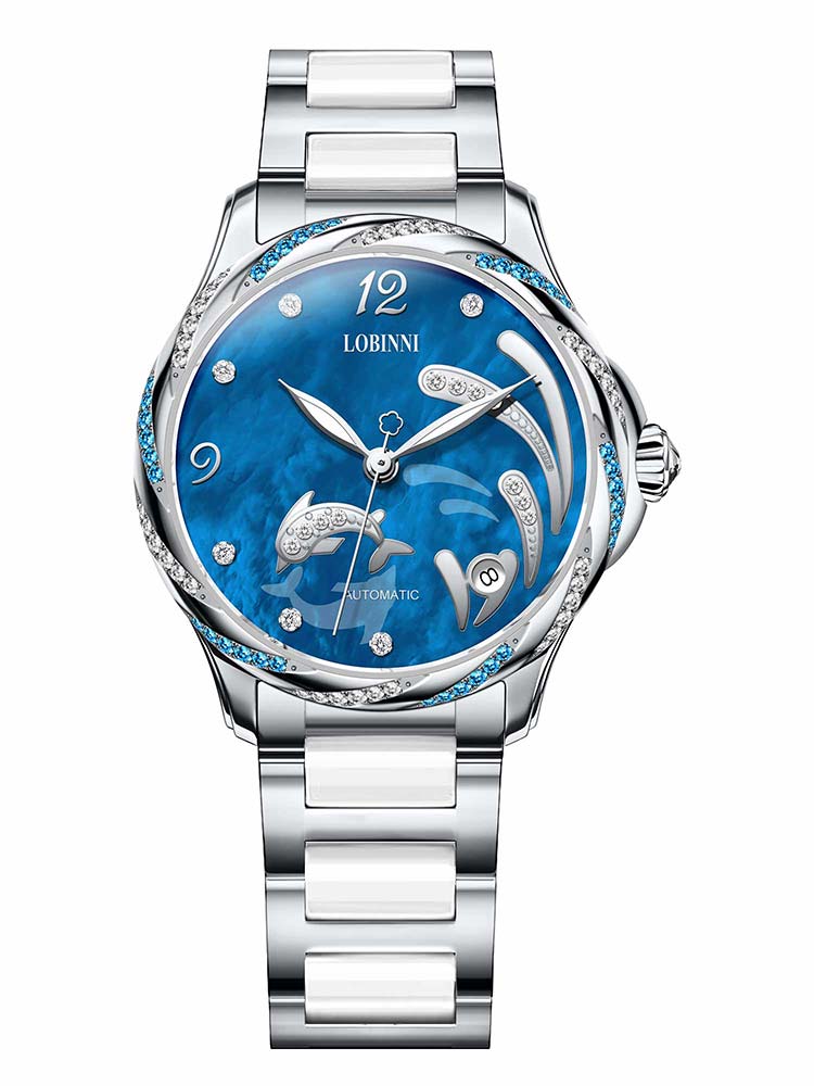 Lobinni Casual Leather Wristwatch For Women 33mm.