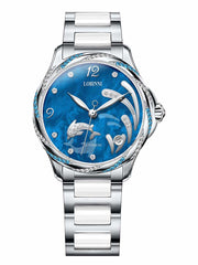 Lobinni Casual Leather Wristwatch For Women 33mm.