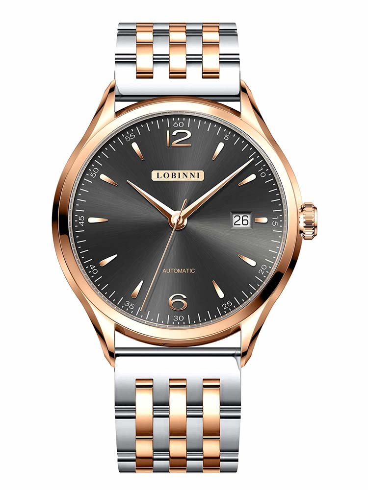 Lobinni Mechanical Wristwatches For Men Stainless Steel 40mm.