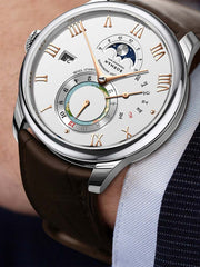 Borman Watch Brand Water-resistant Automatic Watches For Men Leather 40mm.