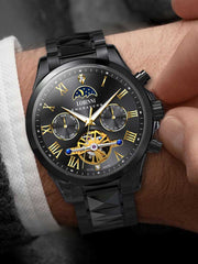 Lobinni Weekend Calendar Display Skeleton Automatic Wrist Watch 42mm.
