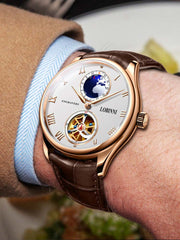 Lobinni Men Design Leather Automatic Watches 40.5mm.