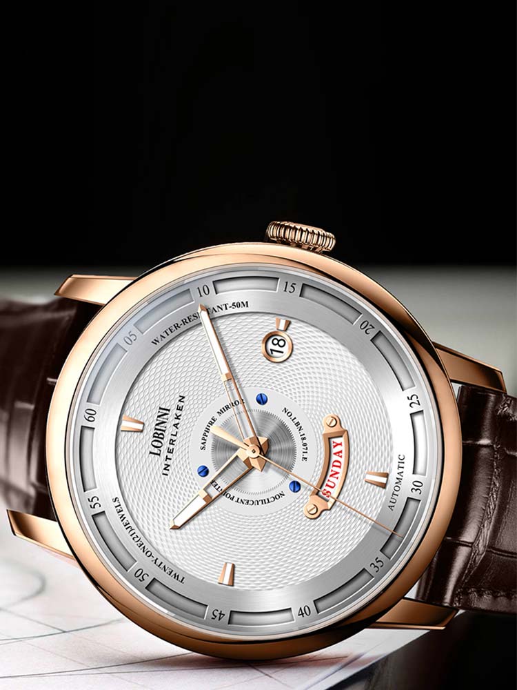 Lobinni Weekend And Date Automatic Watch 41mm.