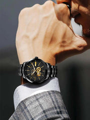 Lobinni Skeleton Luminous Hand Automatic Watches 42mm.
