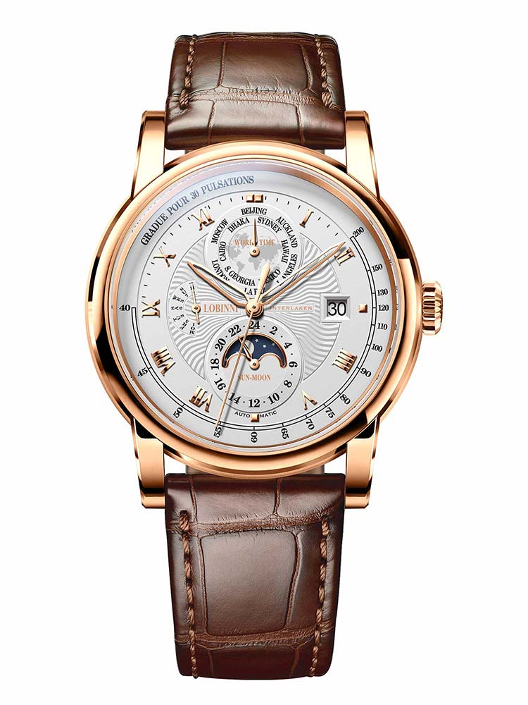 Lobinni Leather Strap Automatic Watch Branded 41.5mm.