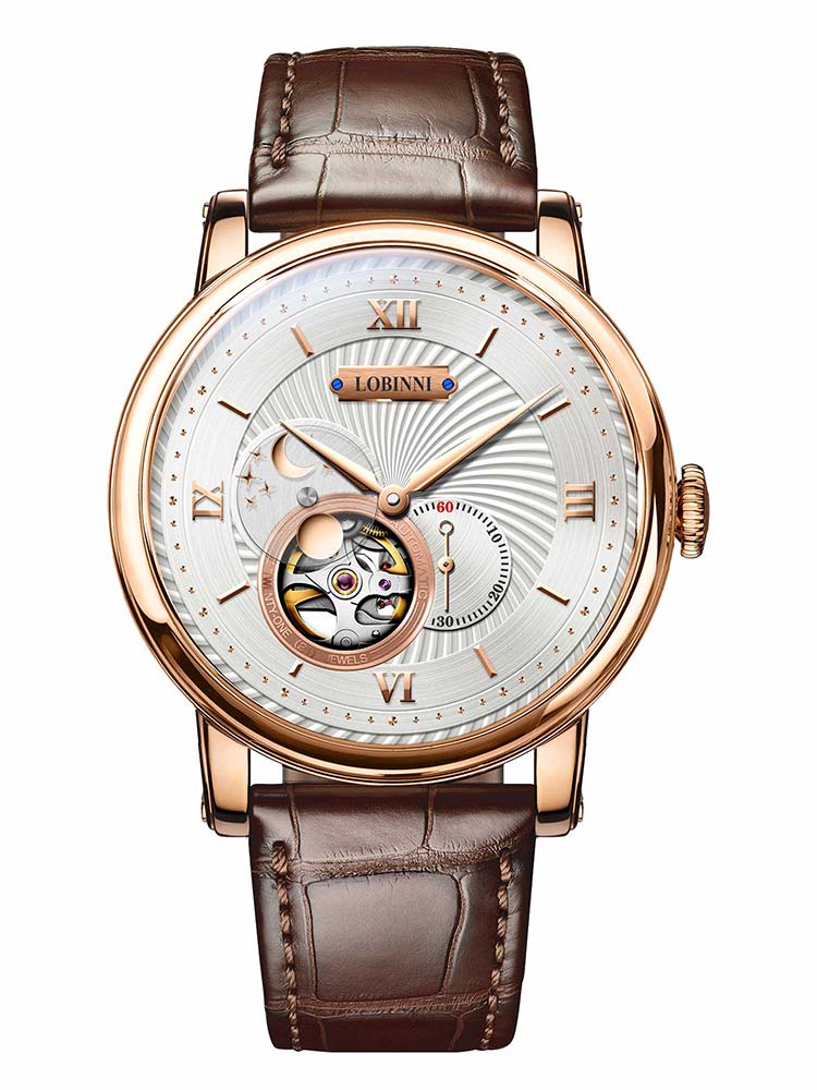 Lobinni Automatic Hollow Out Movement Watch 42mm.