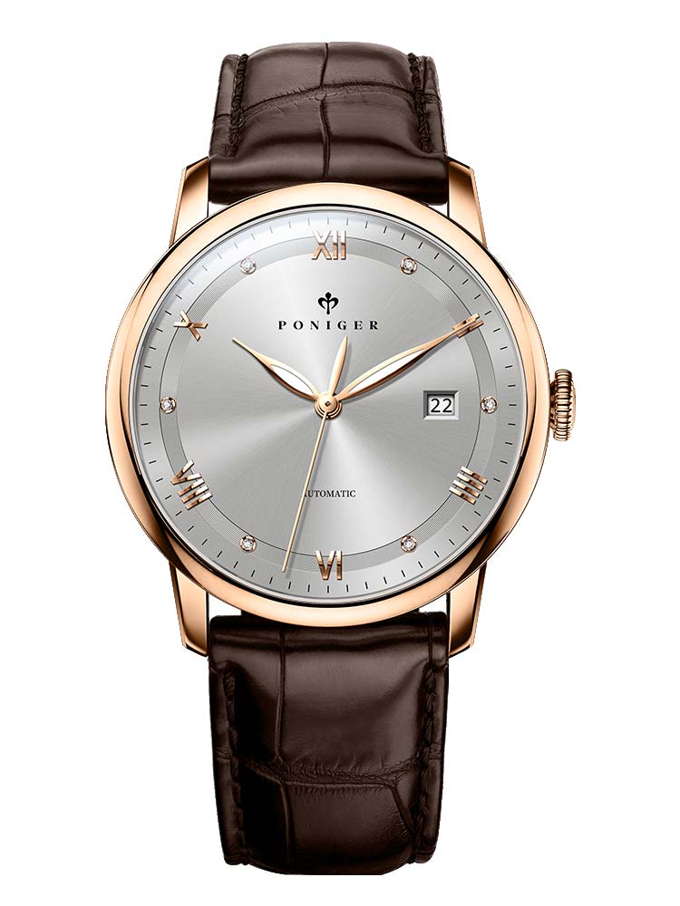 Poniger Luxury Brand Rose Gold Design Automatic Watches 41mm.