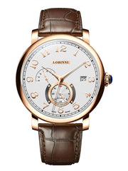 Lobinni Men Automatic Watches With Leather Strap 42mm.