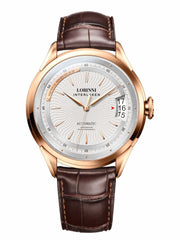Lobinni Gentleman Leather Strap Men's Calendar Automatic Watch 43.5mm.