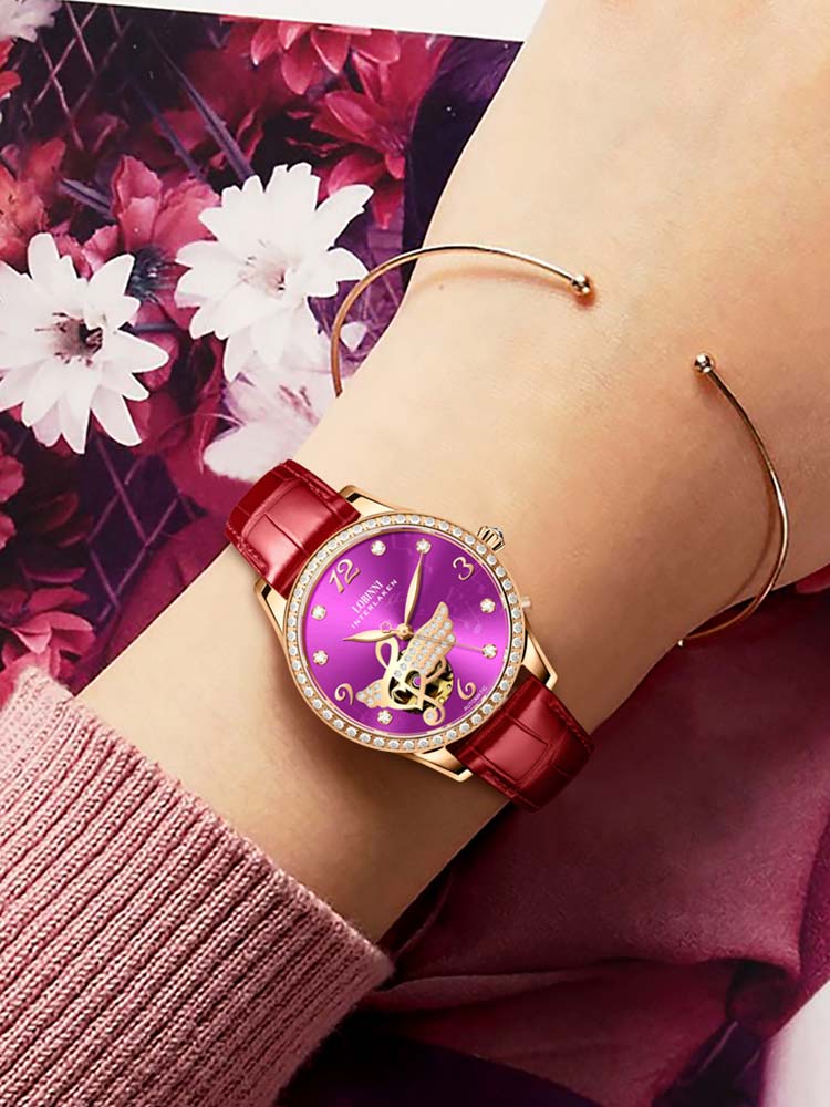 Lobinni Women High-end Mechanical Watches 34mm.
