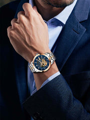 Lobinni Hollow Out Stainless Steel Automatic Wristwatch 42mm.