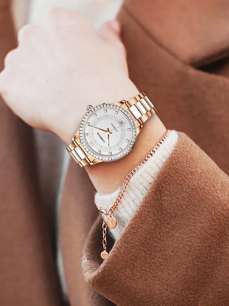 Lobinni Women Wrist Automatic Wristwatches For Ladies 34mm.