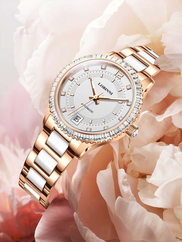 Lobinni Women Wrist Automatic Wristwatches For Ladies 34mm.