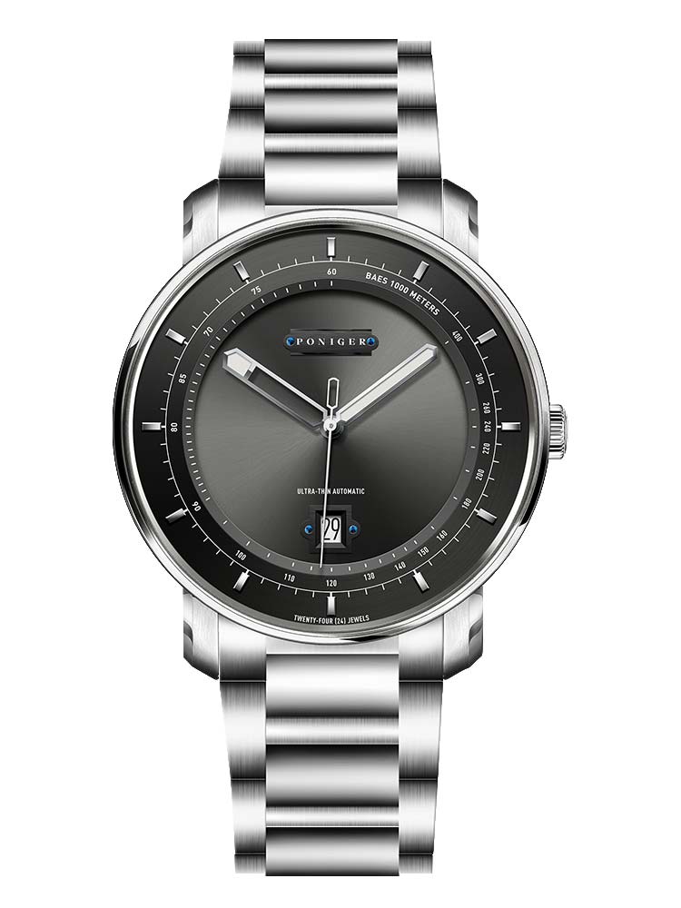 Poniger Ultra-Slim Automatic Wristwatches For Men 43mm.