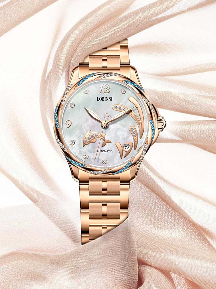 Lobinni Ladies Auto Movement Automatic Watches 33mm.