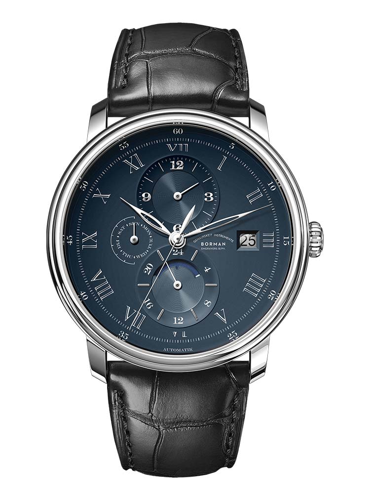 Borman Functional Men Leather Wristwatches 40mm.