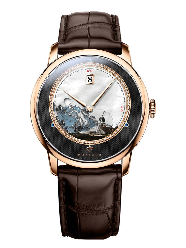 Poniger Men Blue Mechanical Automatic Watches 41mm.