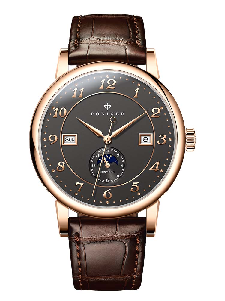 Poniger Automatic Movement Mens Mechancial Wristwatch 41.5mm.
