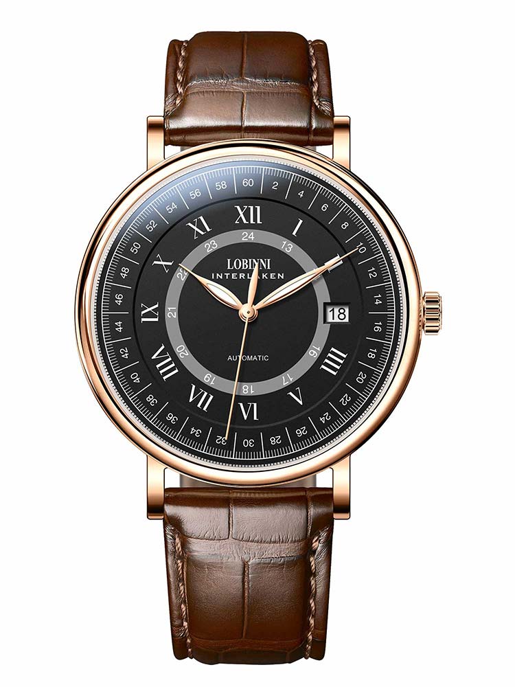 Lobinni Thin Automatic Mechanical Watches 41mm.