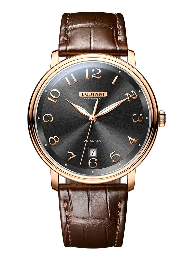Lobinni Simple Dial Date Automatic Watch For Men 41mm.