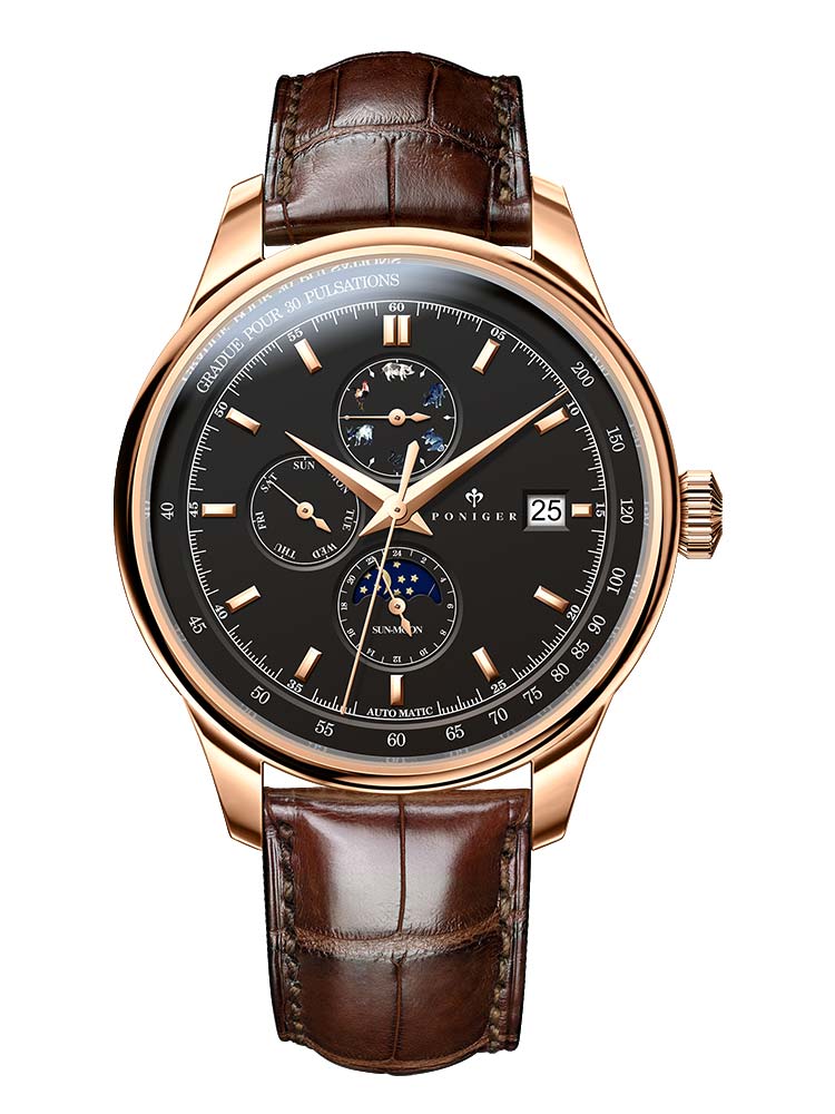 Poniger Automatic Luxury New Design Man Watch 40mm.