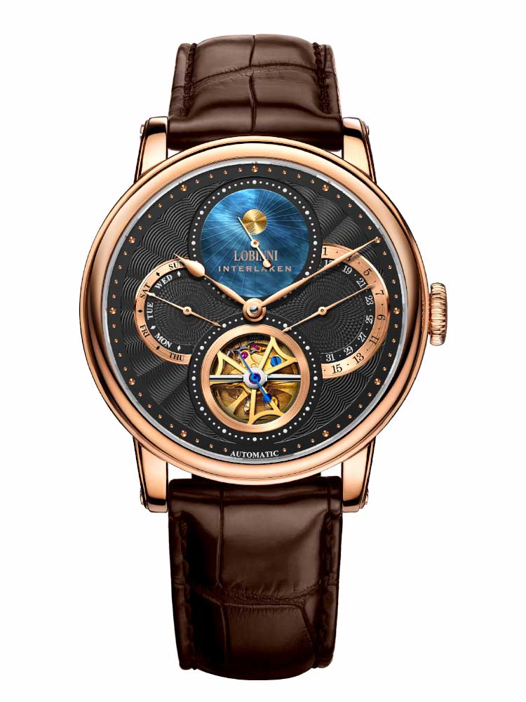 Lobinni Men's Sapphire Crystal Dial Automatic Mechanical Watch 42mm.