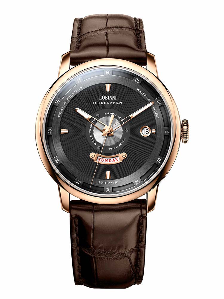 Lobinni Weekend And Date Automatic Watch 41mm.